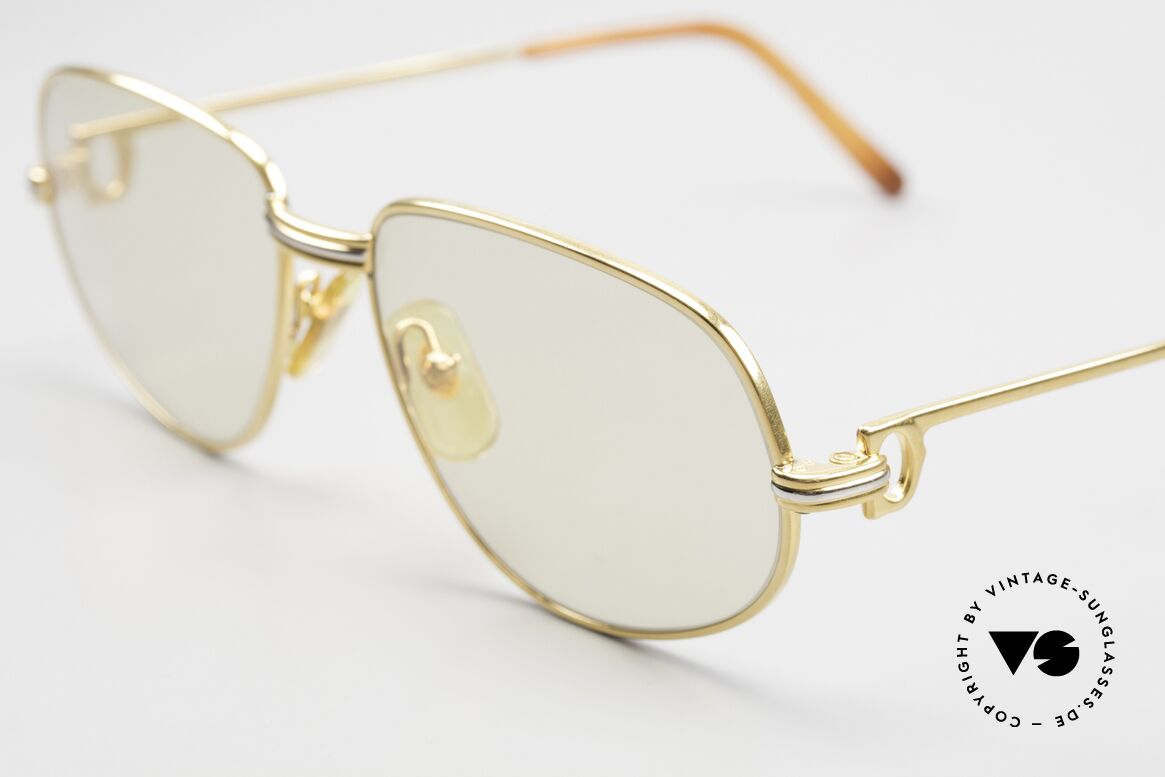 Cartier Romance LC - S Lenses Darken Automatically, 22ct gold-plated; new changeable lenses: darker in the sun, Made for Men and Women