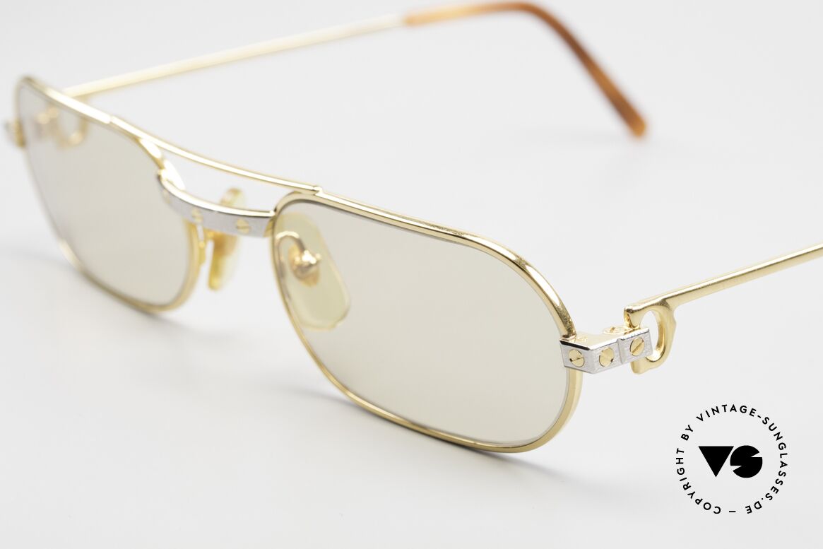 Cartier Must Santos - M Changeable Mineral Lenses, 2nd hand model, but like new (comes with a case by Chanel), Made for Men and Women