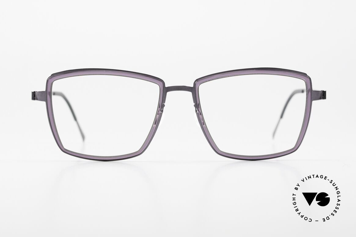 Lindberg 9741 Strip Titanium Women's Frame Vintage Specs, model 9741, in size 52-17, temple 135, color PU14, Made for Women