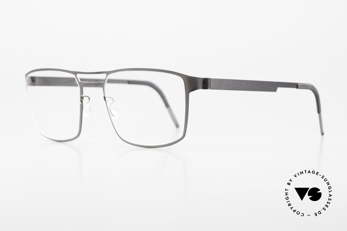 Lindberg 9599 Strip Titanium Men's Eyeglasses from 2017, striking frame design with dark grey-graphite finish, Made for Men