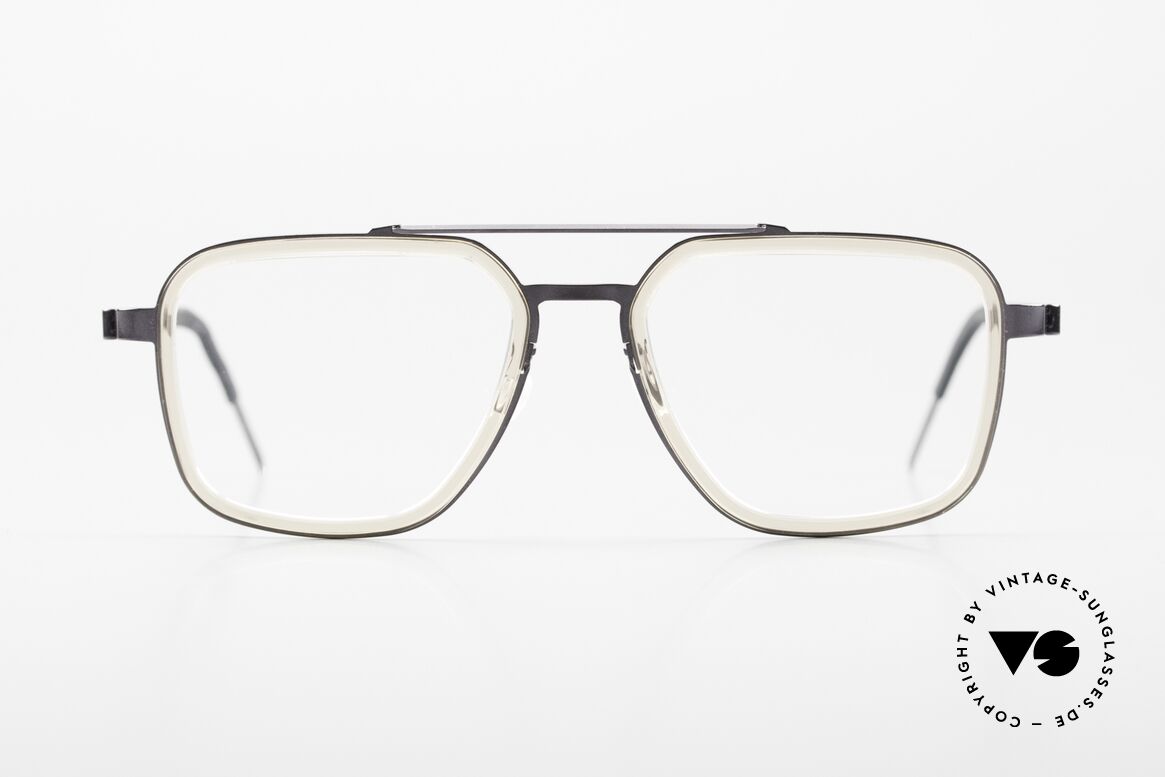 Lindberg 9743 Strip Titanium Men's Glasses Double Bridge, model 9743, GR00, size 49-18, T407-135 & col. PU14, Made for Men