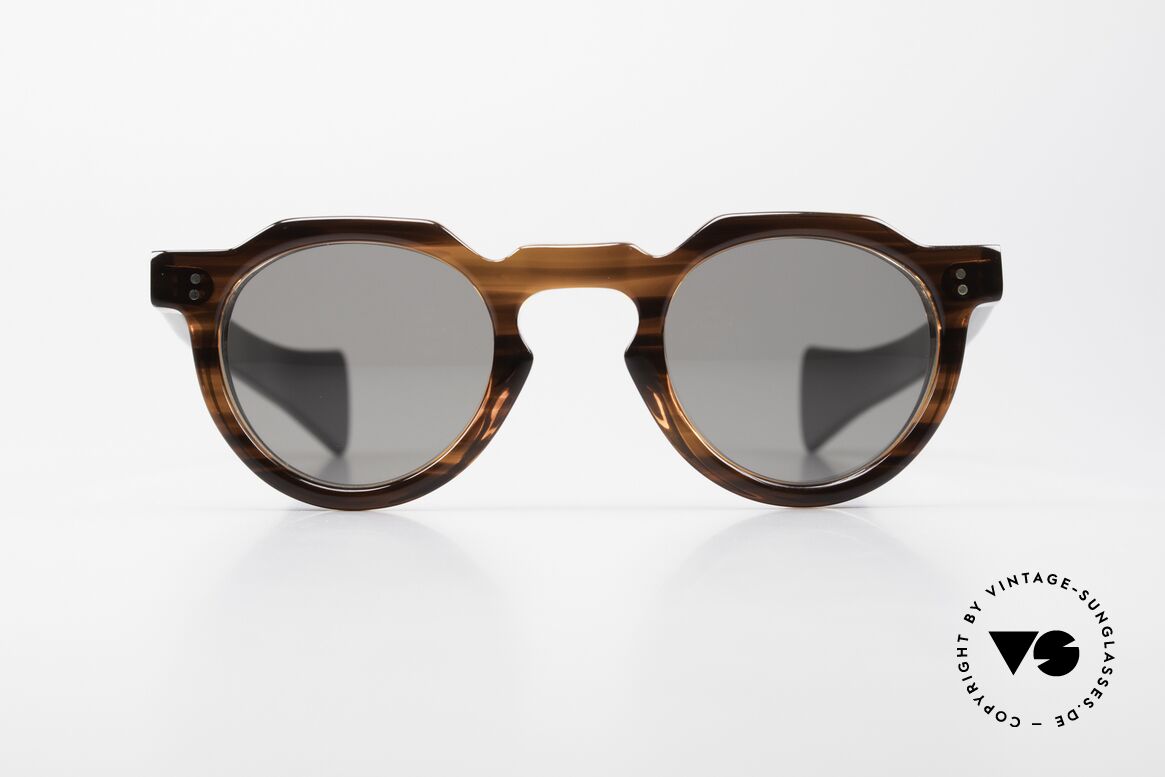 Lesca Panto 6mm 60's Frame Panto Sunglasses, very massive frame (6mm thick profil); built to last!, Made for Men and Women