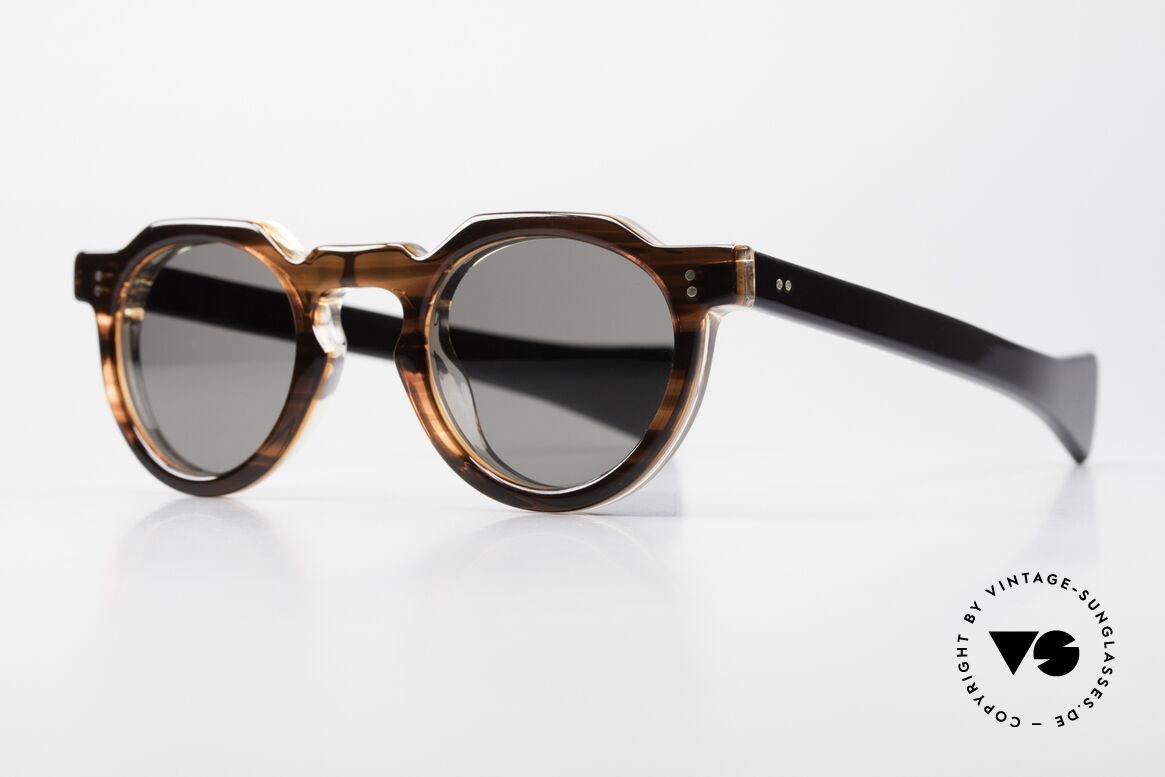Lesca Panto 6mm 60's Frame Panto Sunglasses, made in France; WITHOUT any MARKS or inscriptions, Made for Men and Women
