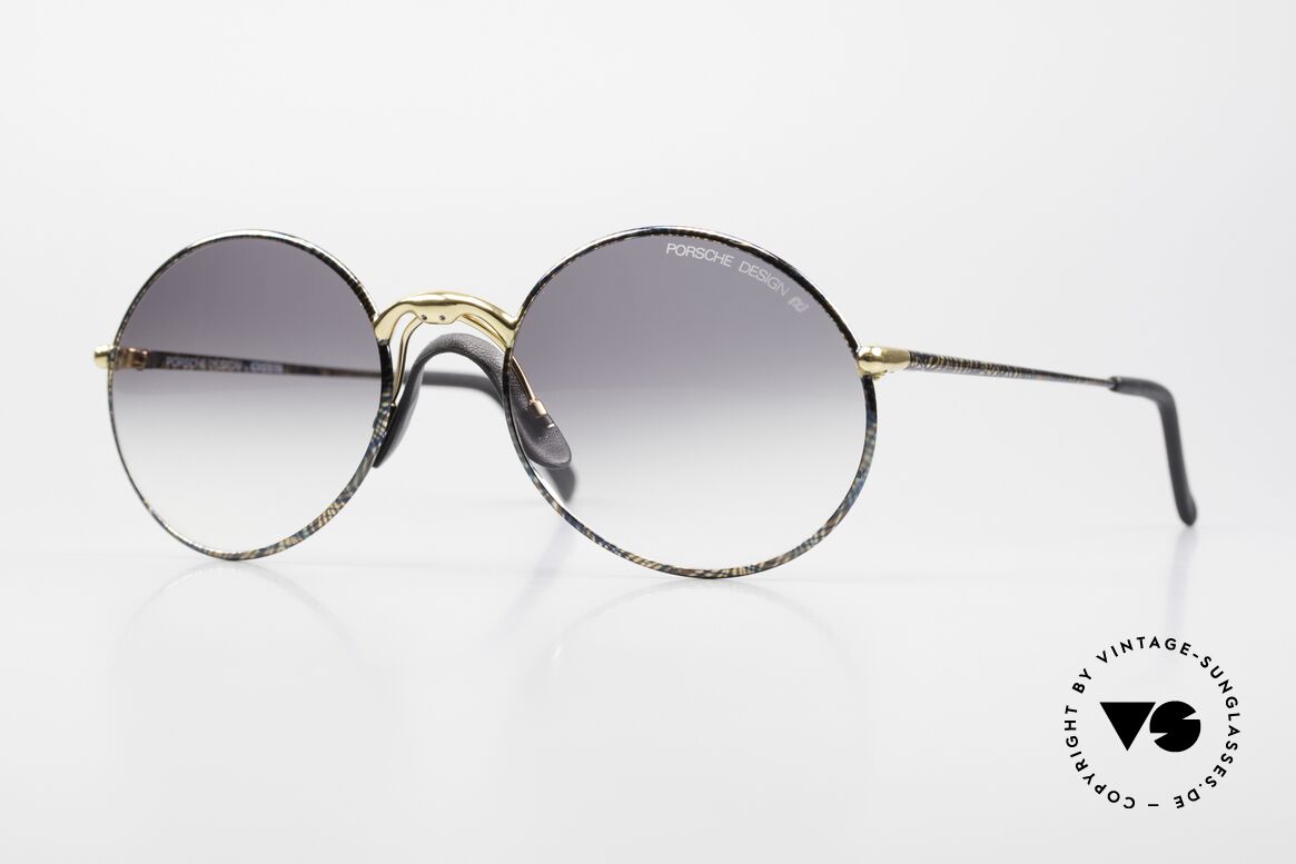 Porsche 5658 - L Round 90's Shades For Men, luxury round designer sunglasses by Porsche Design, Made for Men