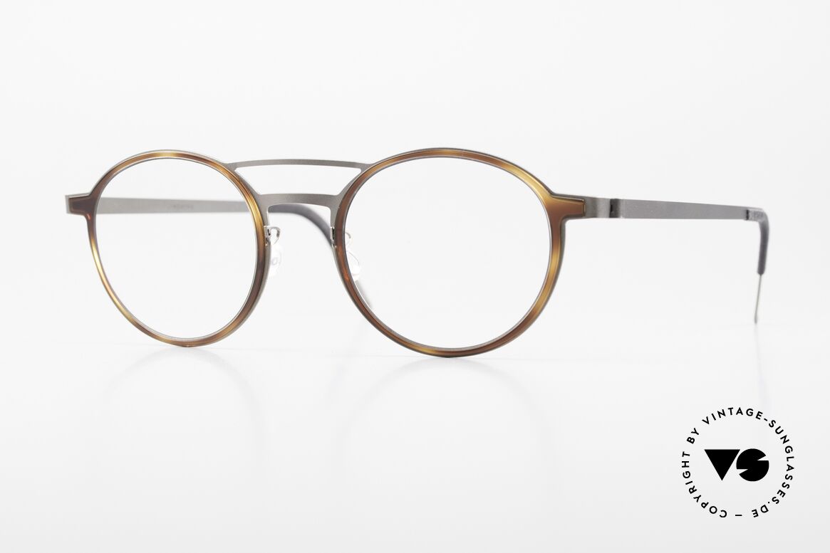 Lindberg 9739 Strip Titanium Round Double Bridge Glasses, round Lindberg Strip Titanium men's glasses; 2018, Made for Men
