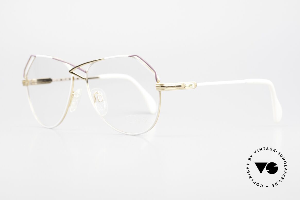 Cazal 229 West Germany Women's Specs, model 229 in size 58-14 in white-gold and purple, Made for Women