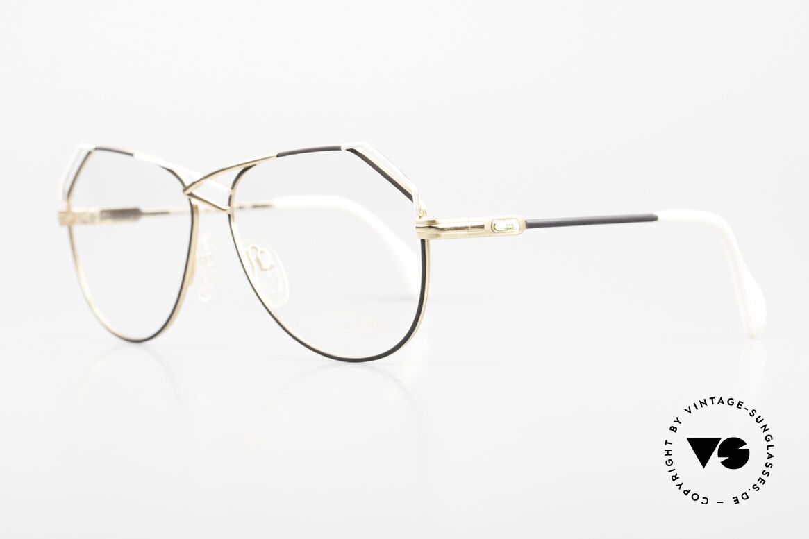 Cazal 229 West Germany Frame Ladies, model 229 in size 58-14 in white, gold and black, Made for Women