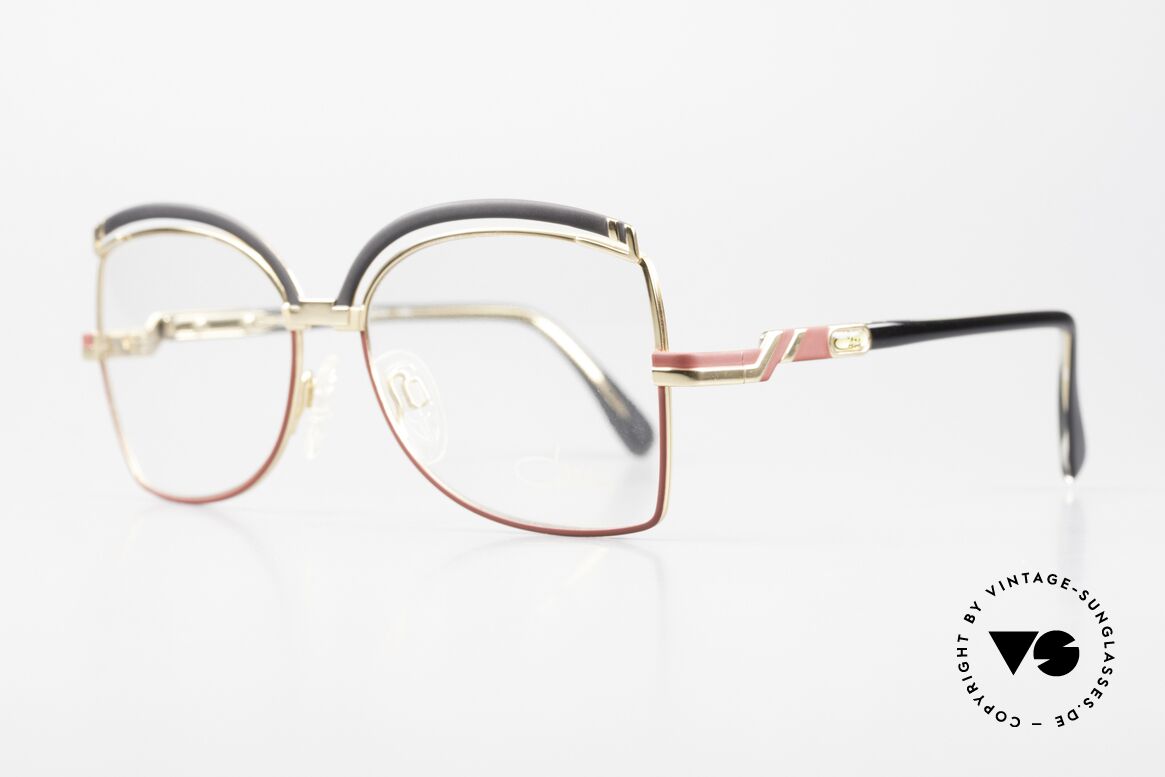 Cazal 240 Old 80's Ladies Eyeglasses, terrific combination of forms, colors & materials, Made for Women