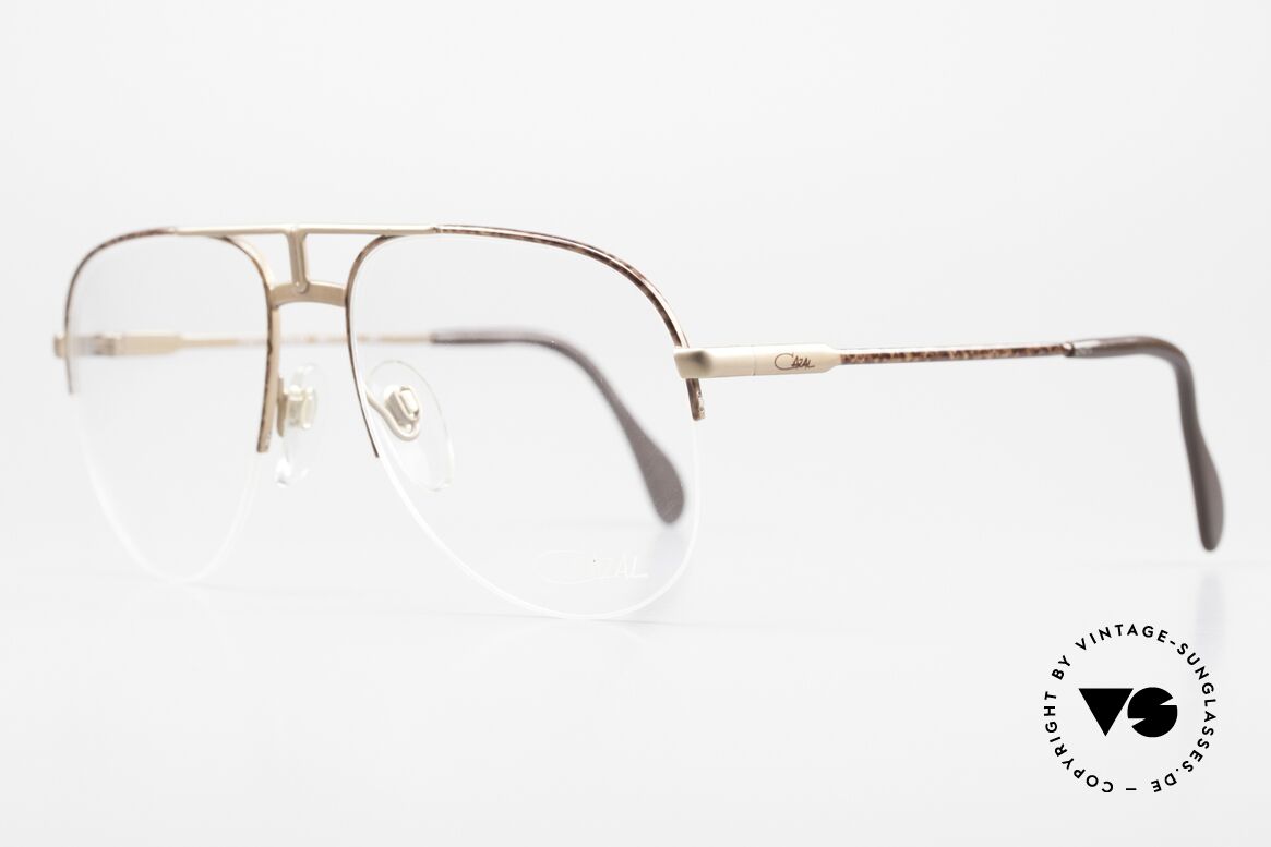 Cazal 717 Old 80's Glasses Semi Rimless, half rimless aviator design (1. class comfort), Made for Men