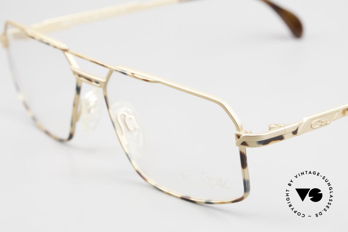 Cazal 757 No Retro 90's Men's Frame, noble frame finish; pattern in brown/fir-green/dull-gold, Made for Men