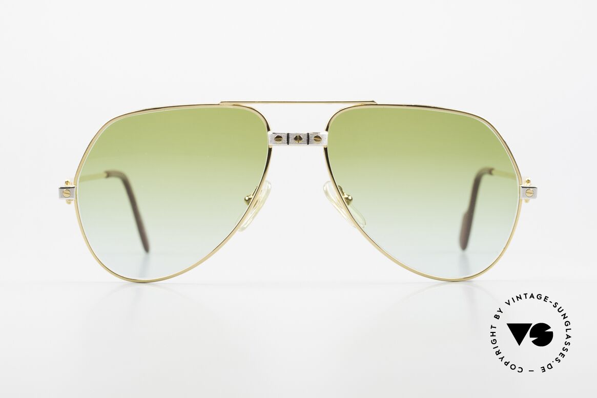 Cartier Vendome Santos - M Green To Blue Gradient Lens, mod. "Vendome" was launched in 1983 & made till 1997, Made for Men and Women