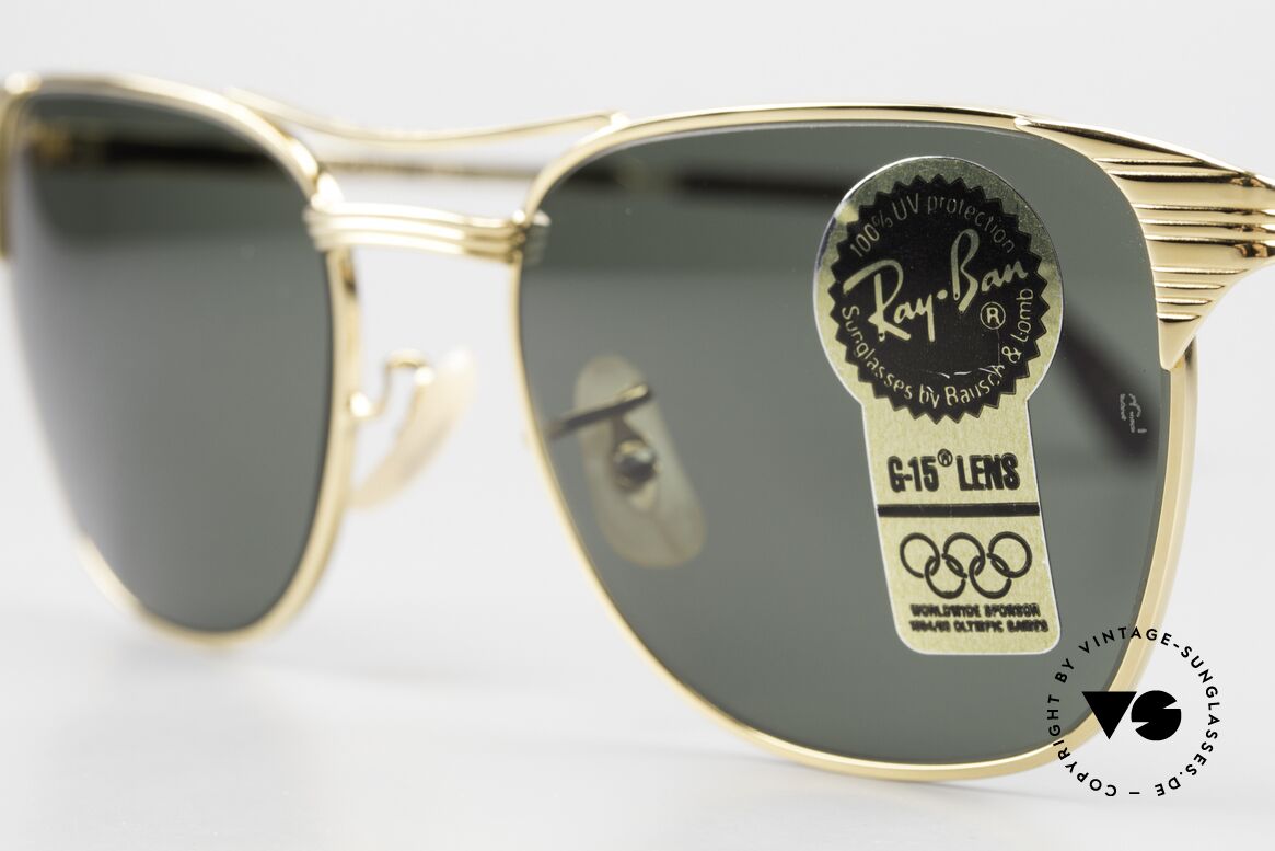Ray Ban Signet II Rare Large Version B&L USA, solid golden frame with double bridge, W1301, Made for Men
