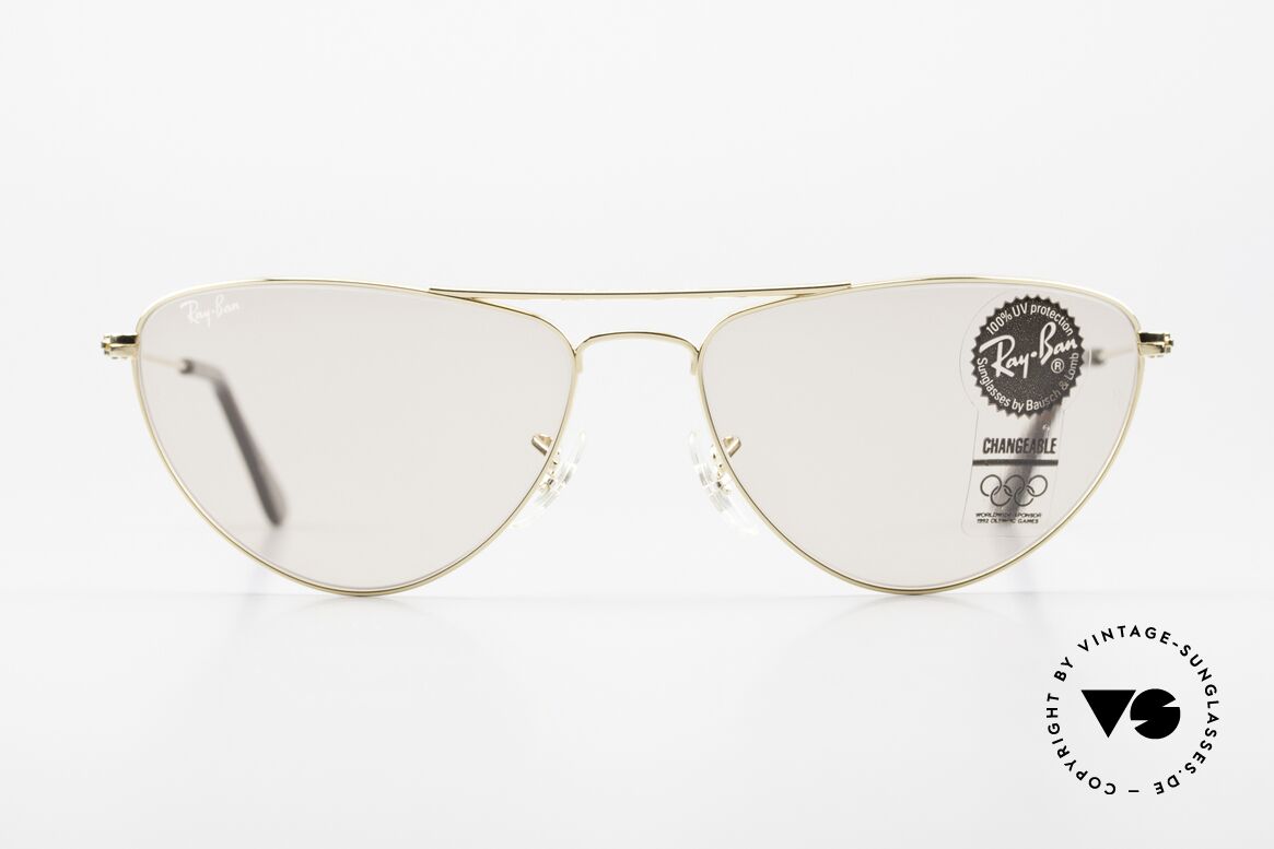 Ray Ban Fashion Metal 1 Ray Ban USA Changeable Lens, W0991 Gold Phototrope Brown automatic lenses, Made for Men and Women