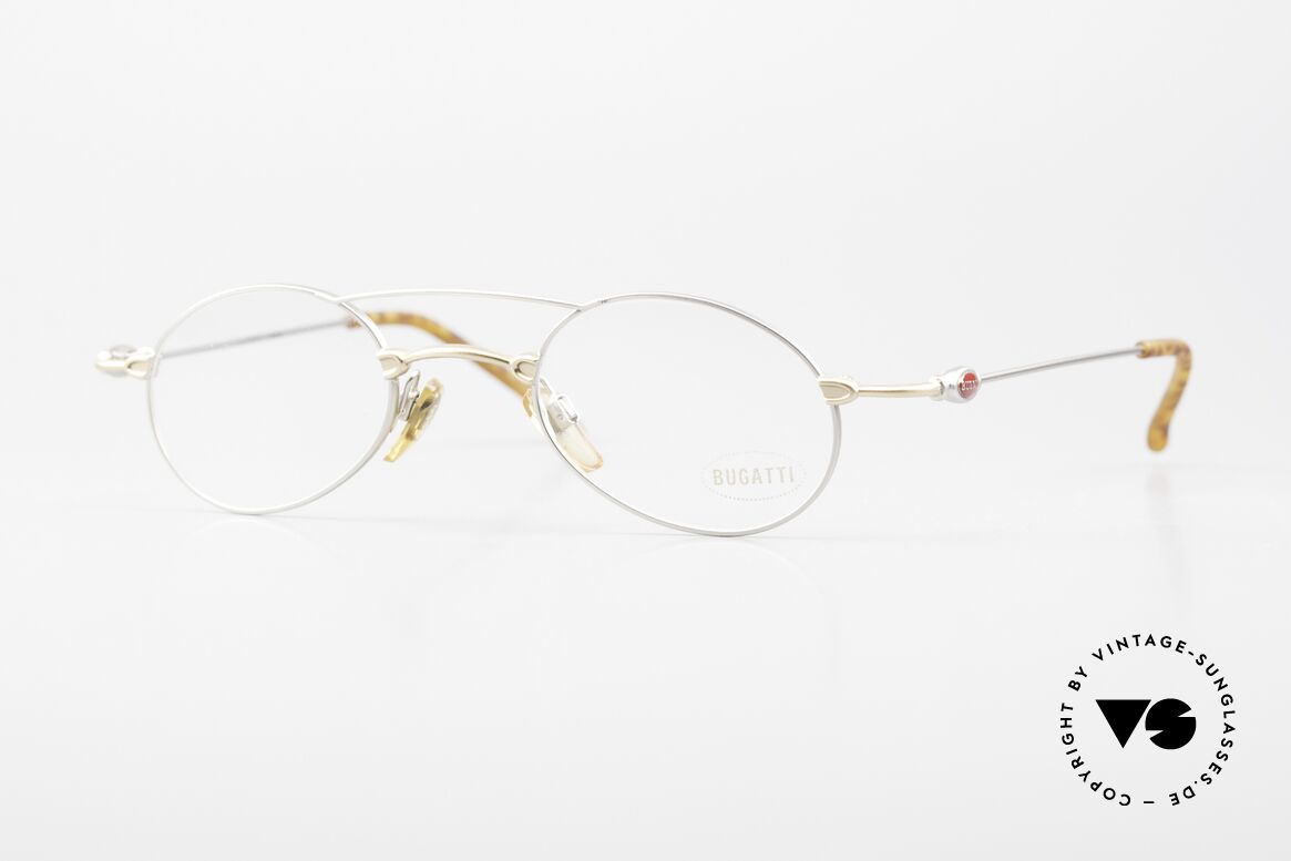 Bugatti 10859 Luxury Men's Frame Oval 90's, wispy & leightweight designer eyeglasses by Bugatti, Made for Men