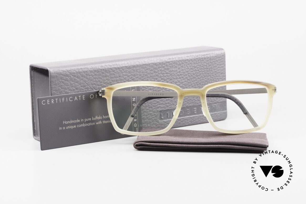 Lindberg Horn 1808 Buffalo Horn Titanium Frame, Size: medium, Made for Men