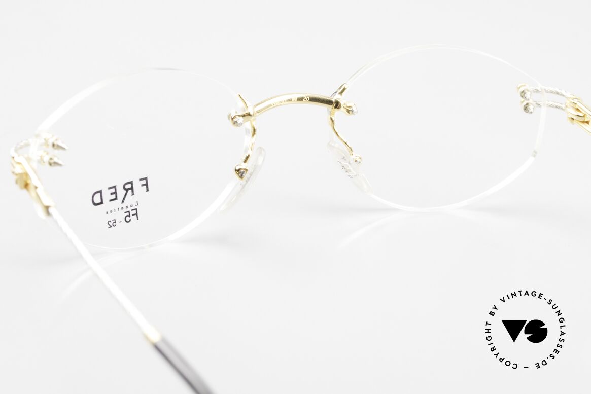 Fred Orcade F5 Oval Rimless Luxury Glasses, Size: medium, Made for Men and Women