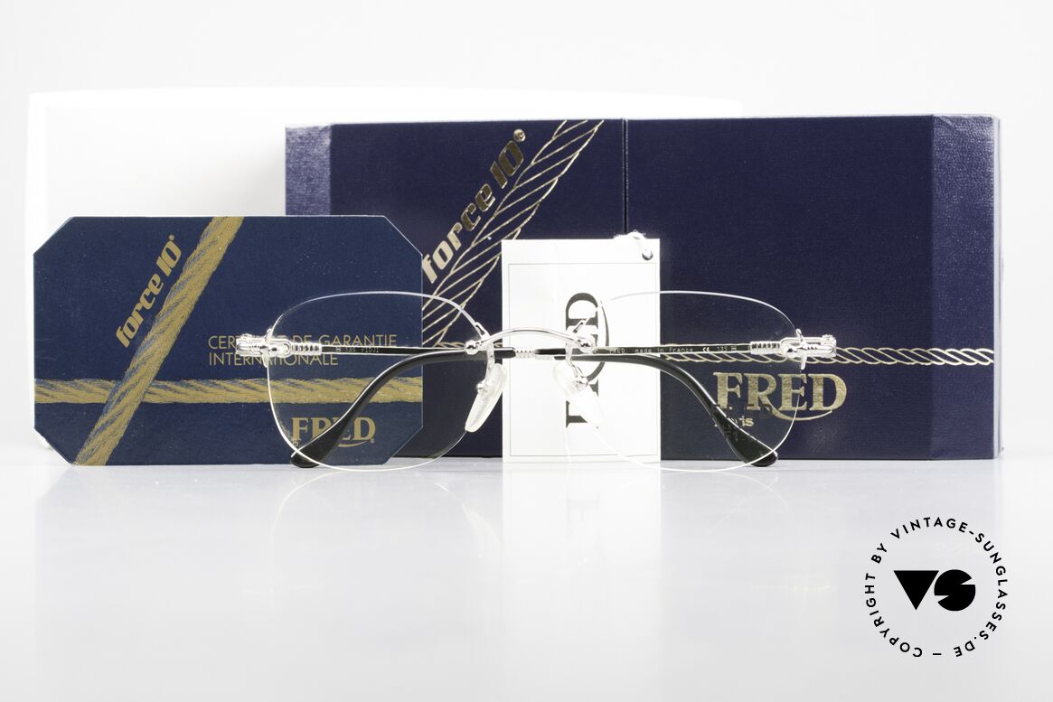 Fred Fidji F1 Rimless Luxury Frame Platinum, Size: large, Made for Men and Women