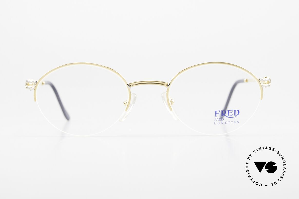 Fred Feroe - M Rare Oval Luxury Eyeglasses, marine design (distinctive Fred) in high-end quality!, Made for Men and Women