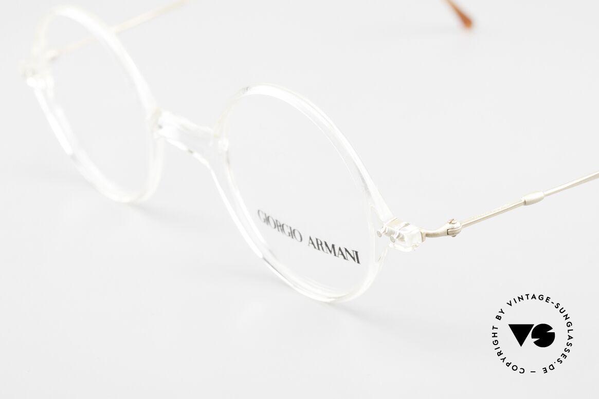 Giorgio Armani 365 Round Glasses Crystal 90's, top quality and very comfortable (weighs only 9g), Made for Men and Women