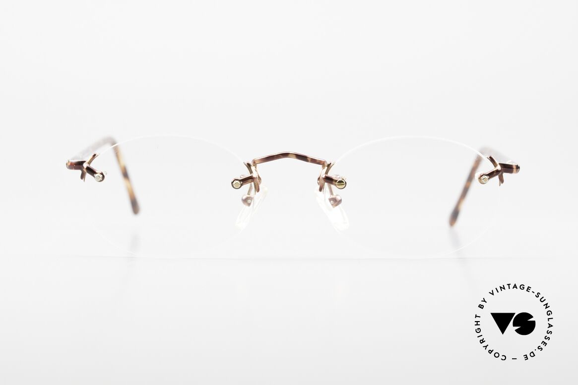 Giorgio Armani 195 Rimless Vintage Frame Oval, timeless GIORGIO ARMANI vintage designer specs, Made for Men and Women