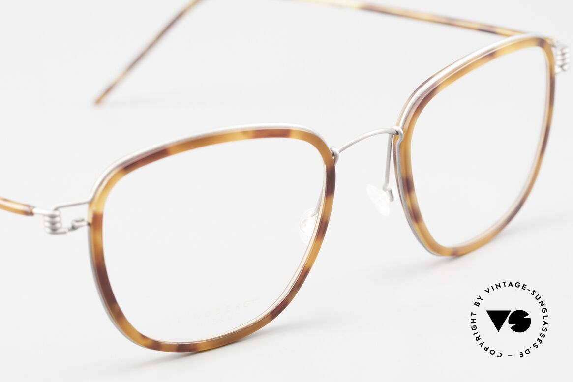 Lindberg Simon Air Titan Rim Titan Specs Acetate Inner Rim, unworn, NOS, with original magnetic case by Lindberg, Made for Men