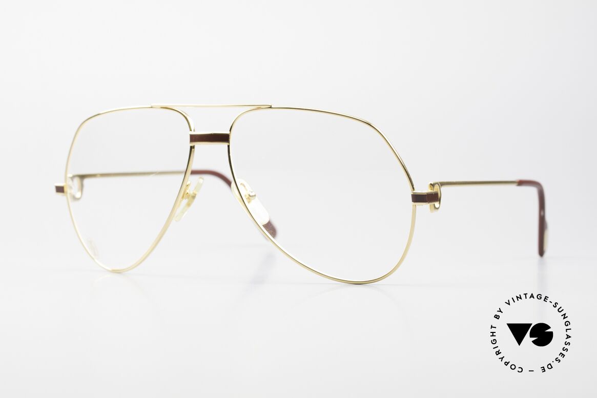 Cartier Vendome Laque - L Luxury 80's Aviator Glasses, Vendome = the most famous eyewear design by CARTIER, Made for Men
