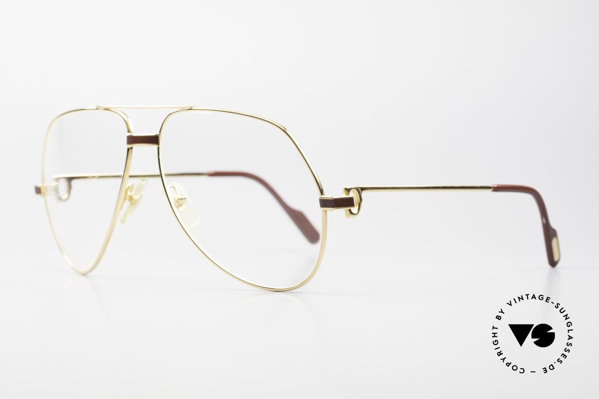Cartier Vendome Laque - L Luxury 80's Aviator Glasses, this pair (with LAQUE decor) in LARGE size 62-14, 140, Made for Men