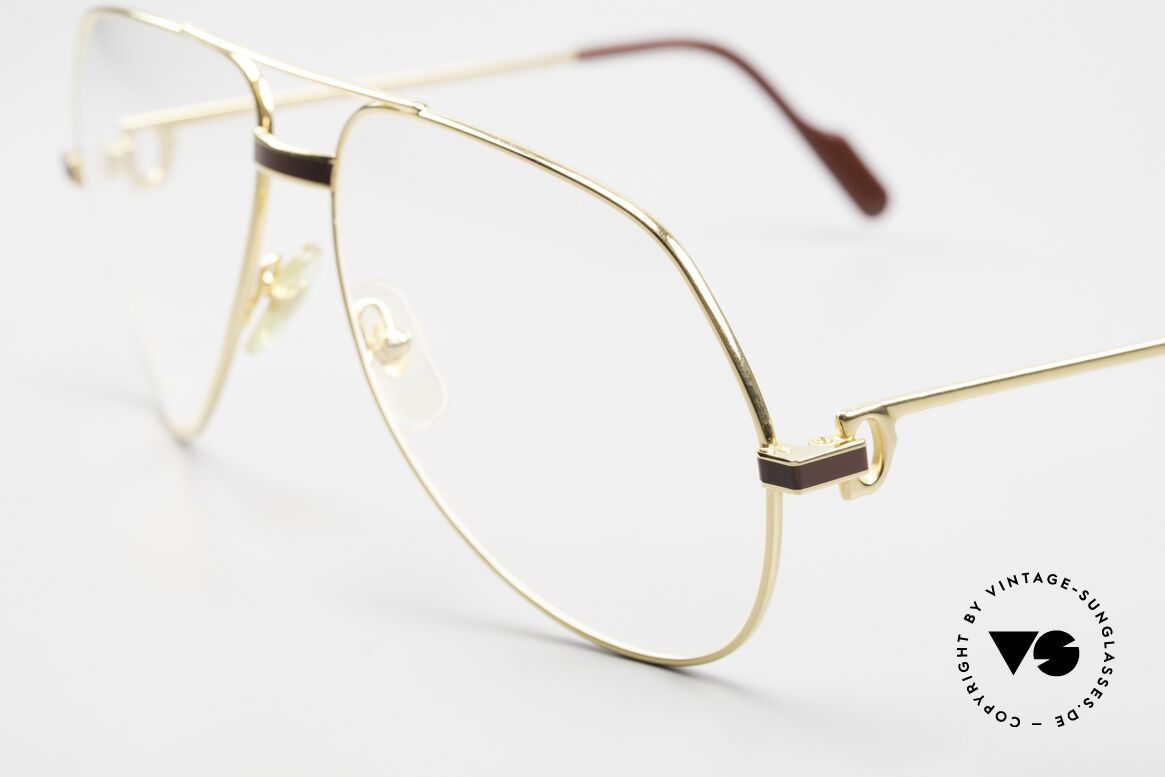 Cartier Vendome Laque - L Luxury 80's Aviator Glasses, luxury frame (22ct gold-plated) with full orig. packing!, Made for Men