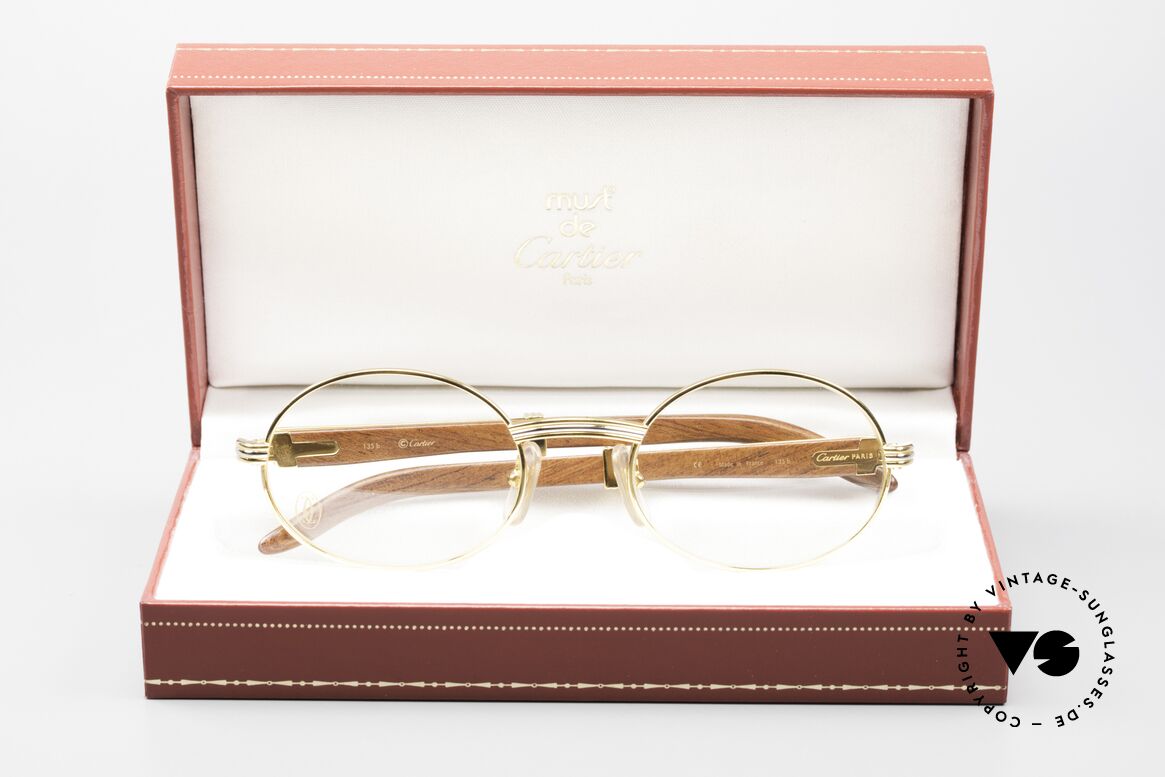 Cartier Giverny Oval Wood Eyeglasses 1990, Size: medium, Made for Men and Women