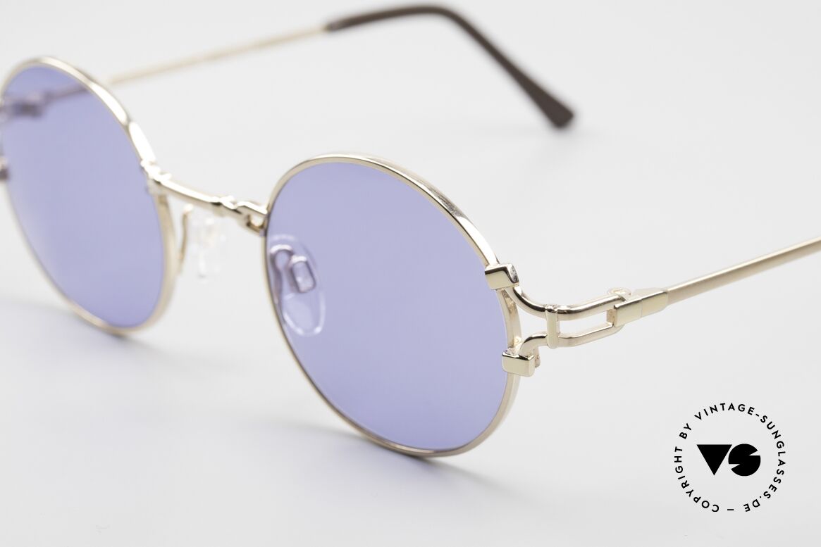 Neostyle Academic 9 Small Round 80s Sunglasses, gold-plated frame can be glazed with opticals, Made for Men and Women