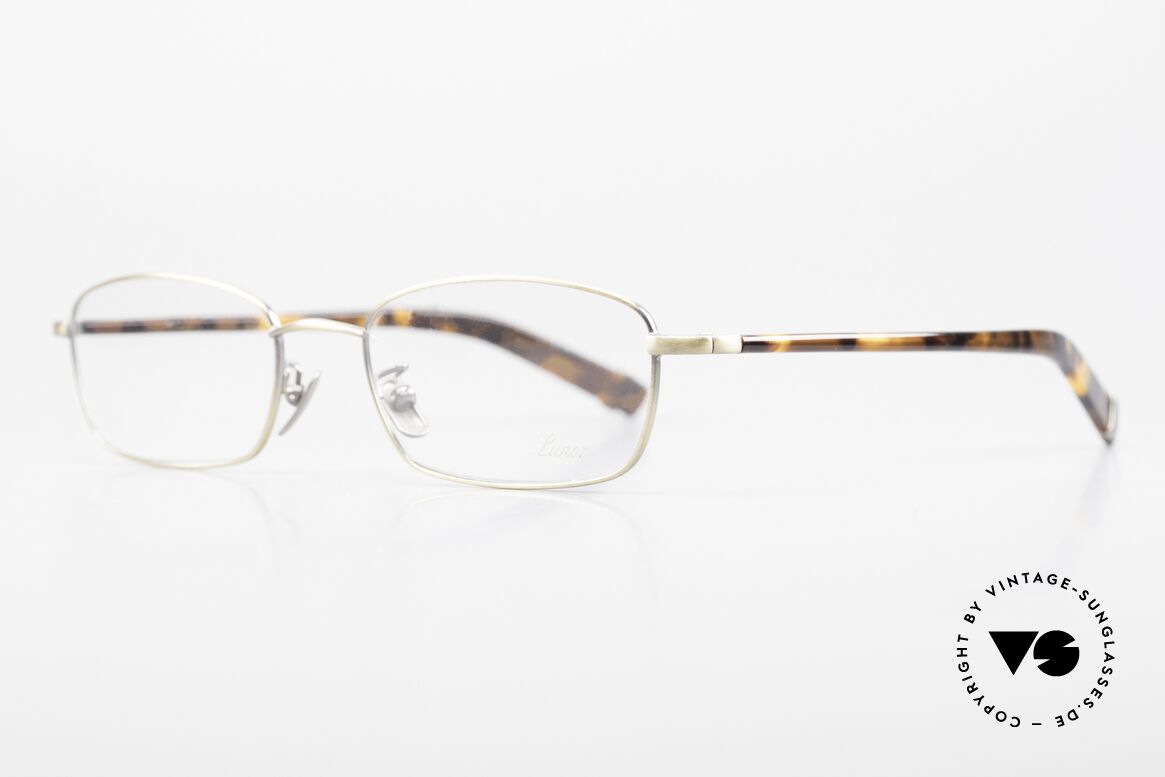 Lunor Club IV 524 AG Square Glasses Antique Gold, with pure Titanium nose pads (1. class wearing comfort), Made for Men