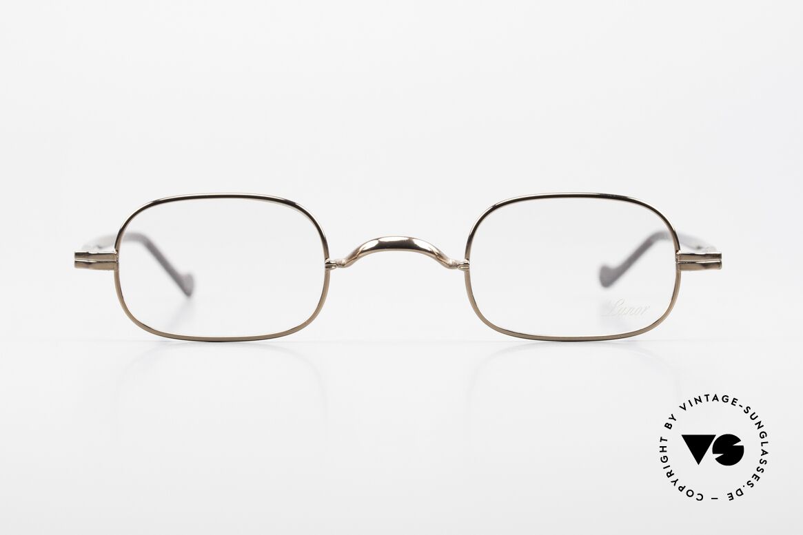 Lunor II A 0 Rare Vintage Lunor Eyewear, full rim metal frame with sophisticated acetate temples, Made for Men and Women