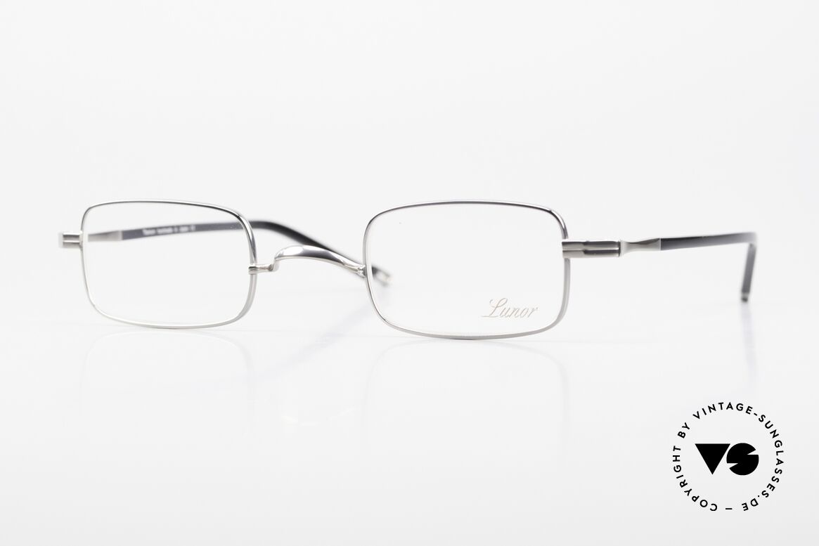 Lunor T3-E-AT PP Square Titan Frame Platinum, noble LUNOR eyeglass-frame of the Titan-AT Series, Made for Men