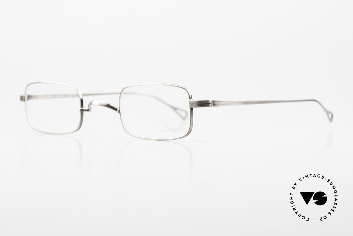 Lunor T3-E-MT AS Square Titan Frame Antique S, AS = ANTIQUE SILVER frame finish with W-bridge, Made for Men
