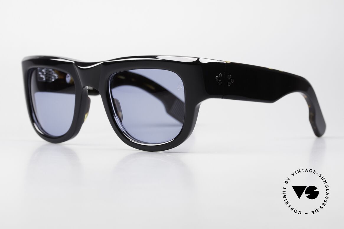Jacques Marie Mage Donovan Massive Shades For Men 60's, Noir, Cerulean, Sterling Silver, LIMITED 54-26, Made for Men