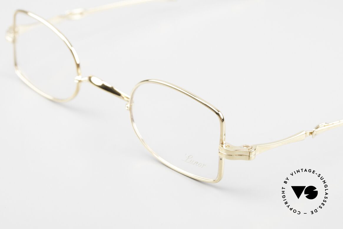 Lunor I 09 Telescopic Telescopic Frame Gold Plated, an approx. 20 years old UNWORN pair for lovers of quality, Made for Men and Women