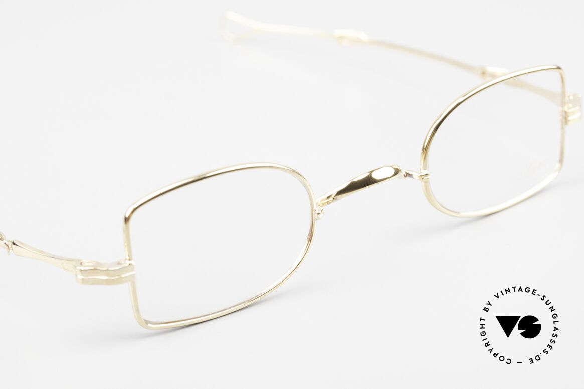 Lunor I 09 Telescopic Telescopic Frame Gold Plated, this rarity can be glazed with prescription lenses, of course, Made for Men and Women