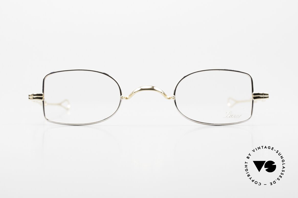 Lunor I 09 Telescopic Telescopic Frame Bicolor, BC = bicolor = 22ct GOLD PLATED and platinum plated, Made for Men and Women