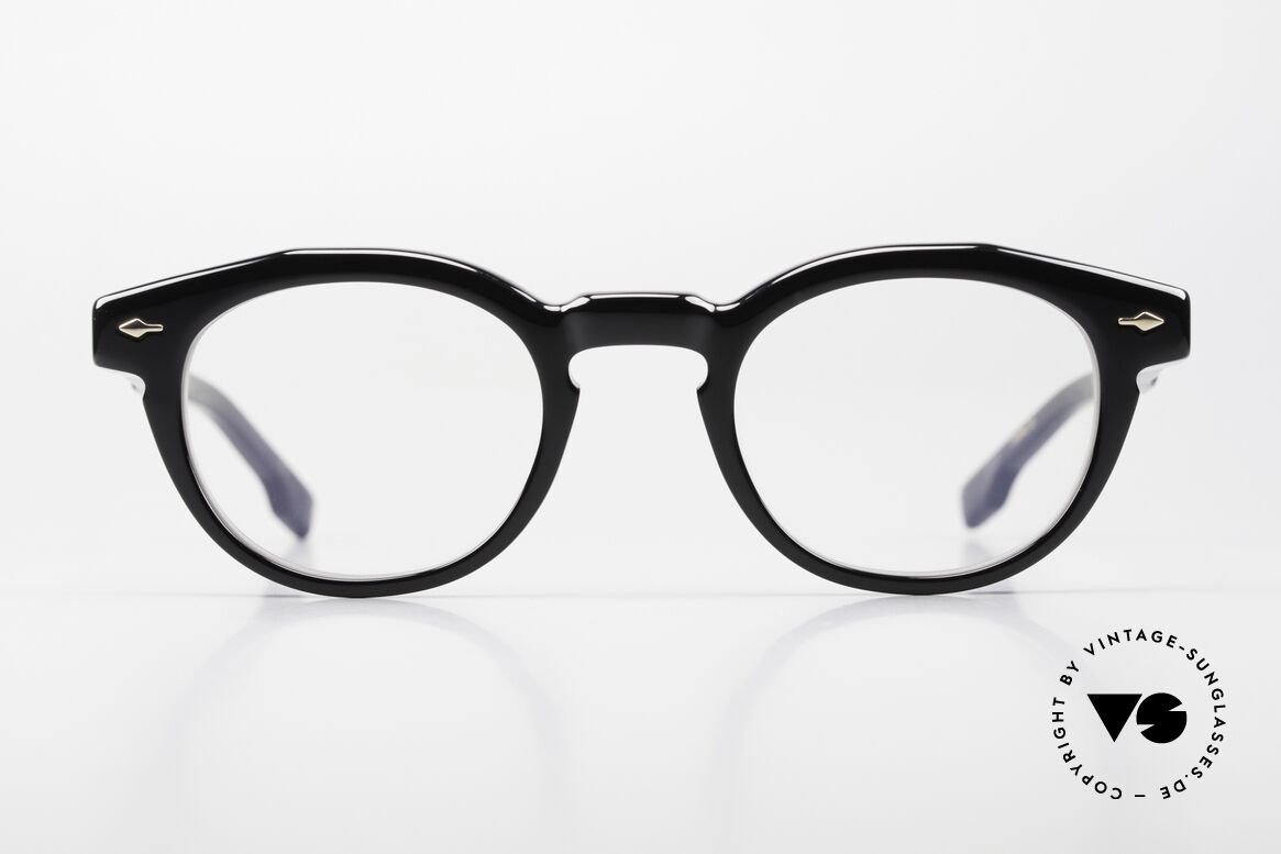 Jacques Marie Mage Noland Black Panto Specs Midnight, a homage to the American artist Kenneth Noland, Made for Men and Women