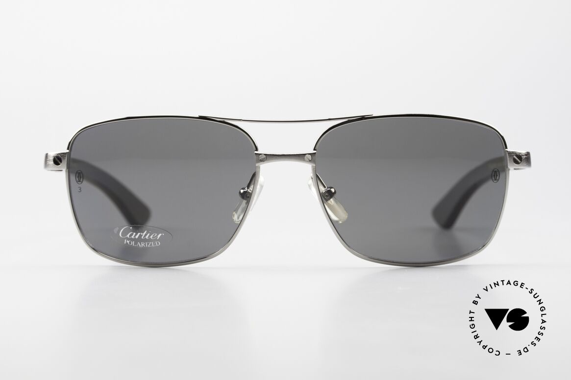 Cartier Santos De Cartier Wooden Shades Polarized, named after the aviation pioneer A. Santos Dumont, Made for Men