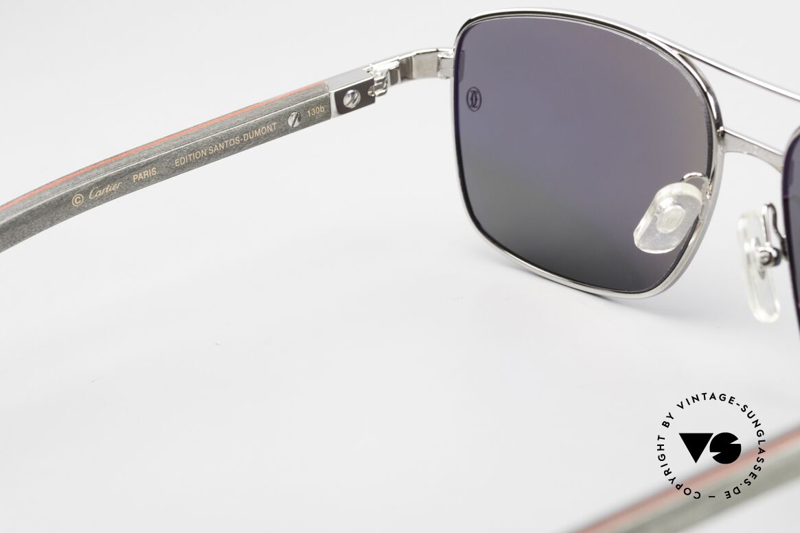 Cartier Santos De Cartier Wooden Shades Polarized, Size: medium, Made for Men