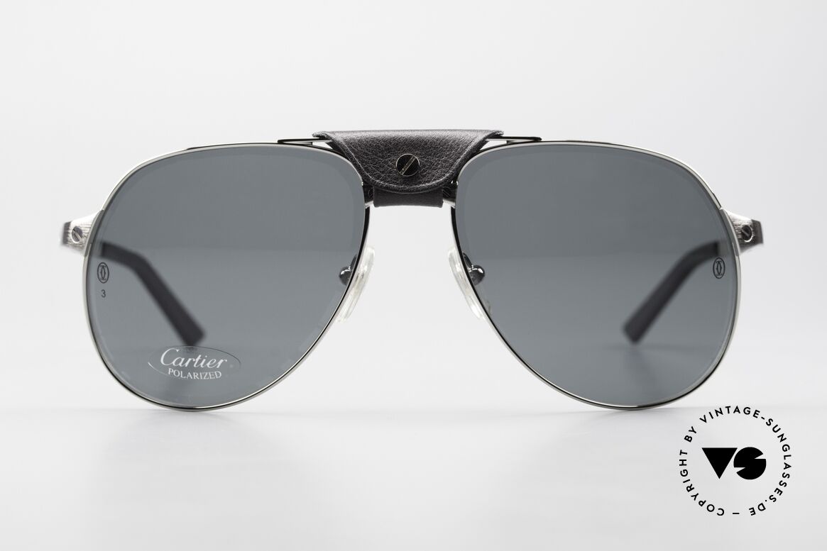 Cartier Santos Dumont Aviator Shades Leather Bridge, named after the aviation pioneer A. Santos Dumont, Made for Men