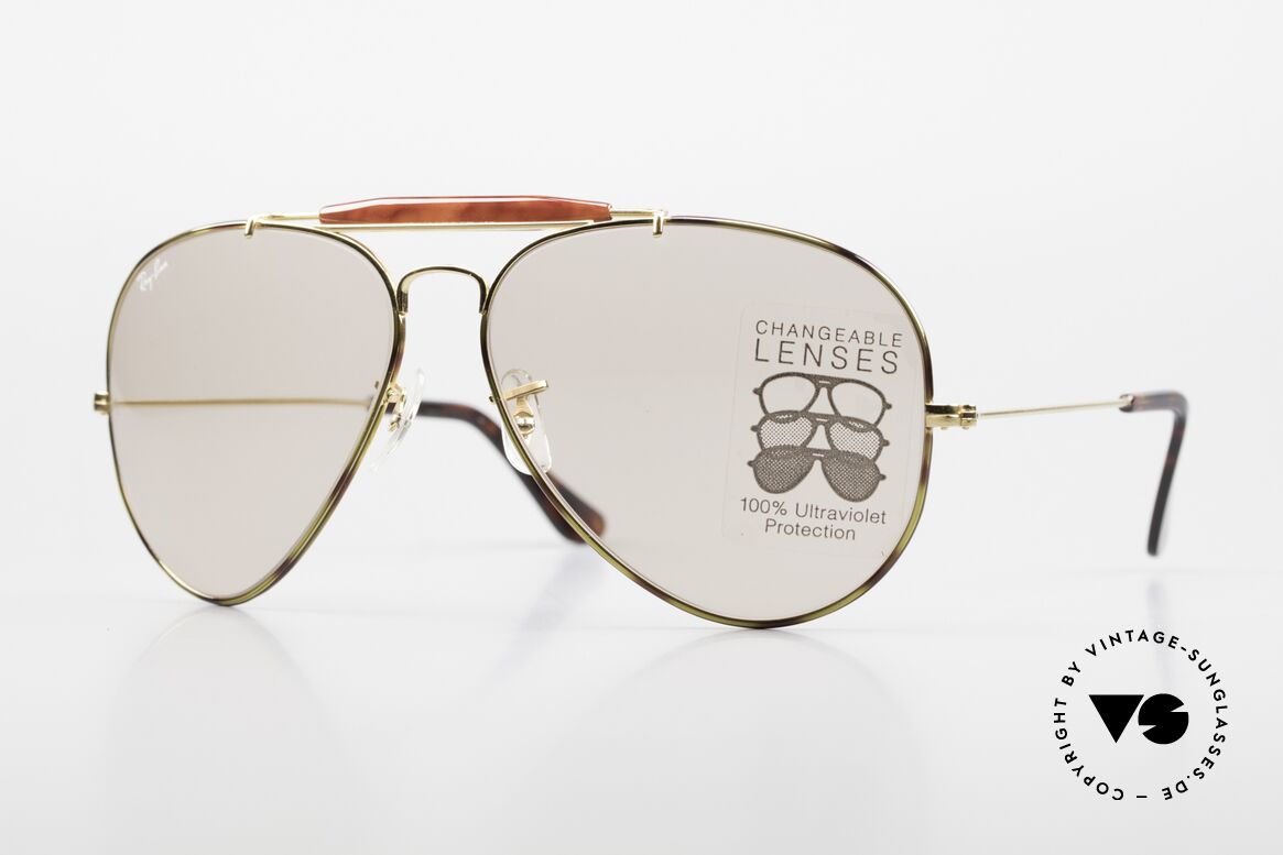 Ray Ban Outdoorsman II Tortuga Changeable Brown USA, USA Outdoorsman II shades; RARE Tortuga Edition, Made for Men