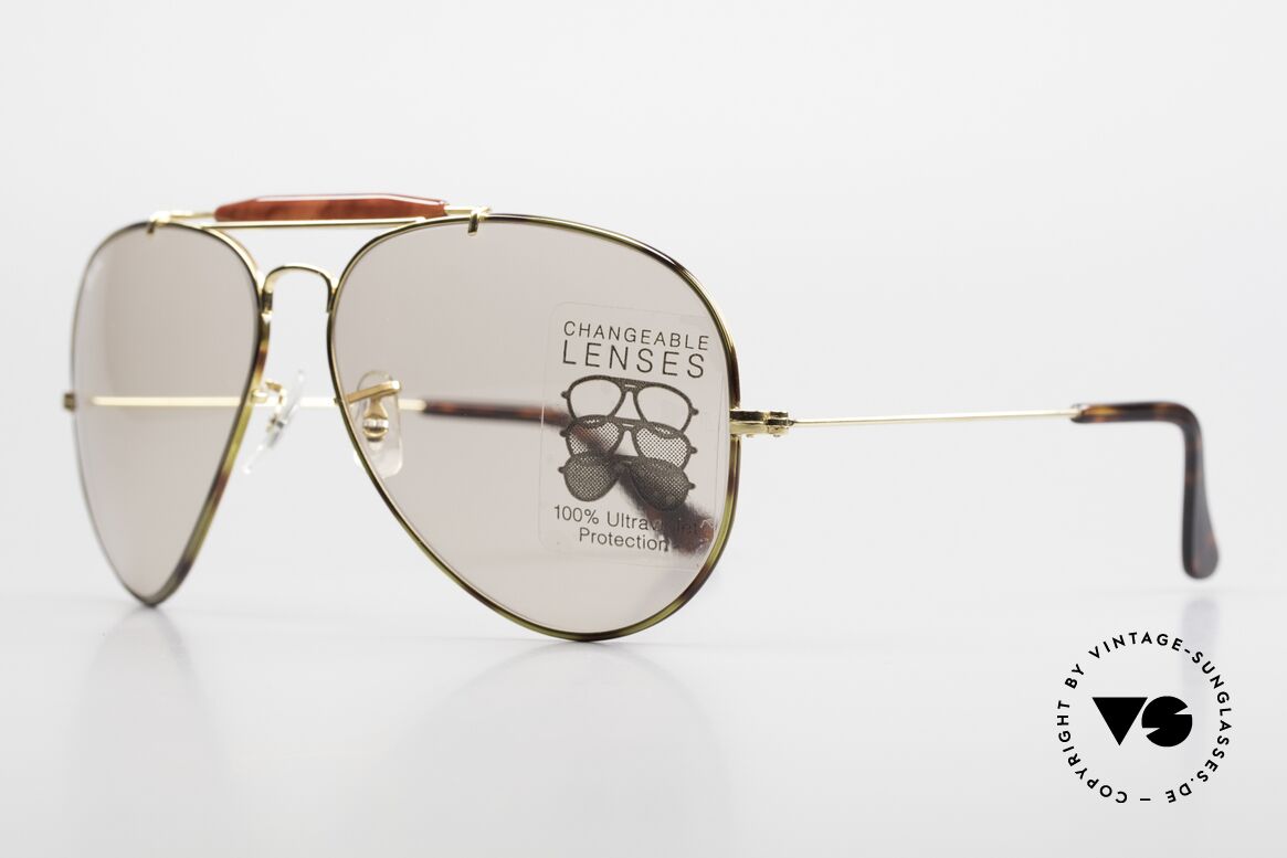 Ray Ban Outdoorsman II Tortuga Changeable Brown USA, made in the 70's and 80's by Bausch&Lomb, U.S.A., Made for Men