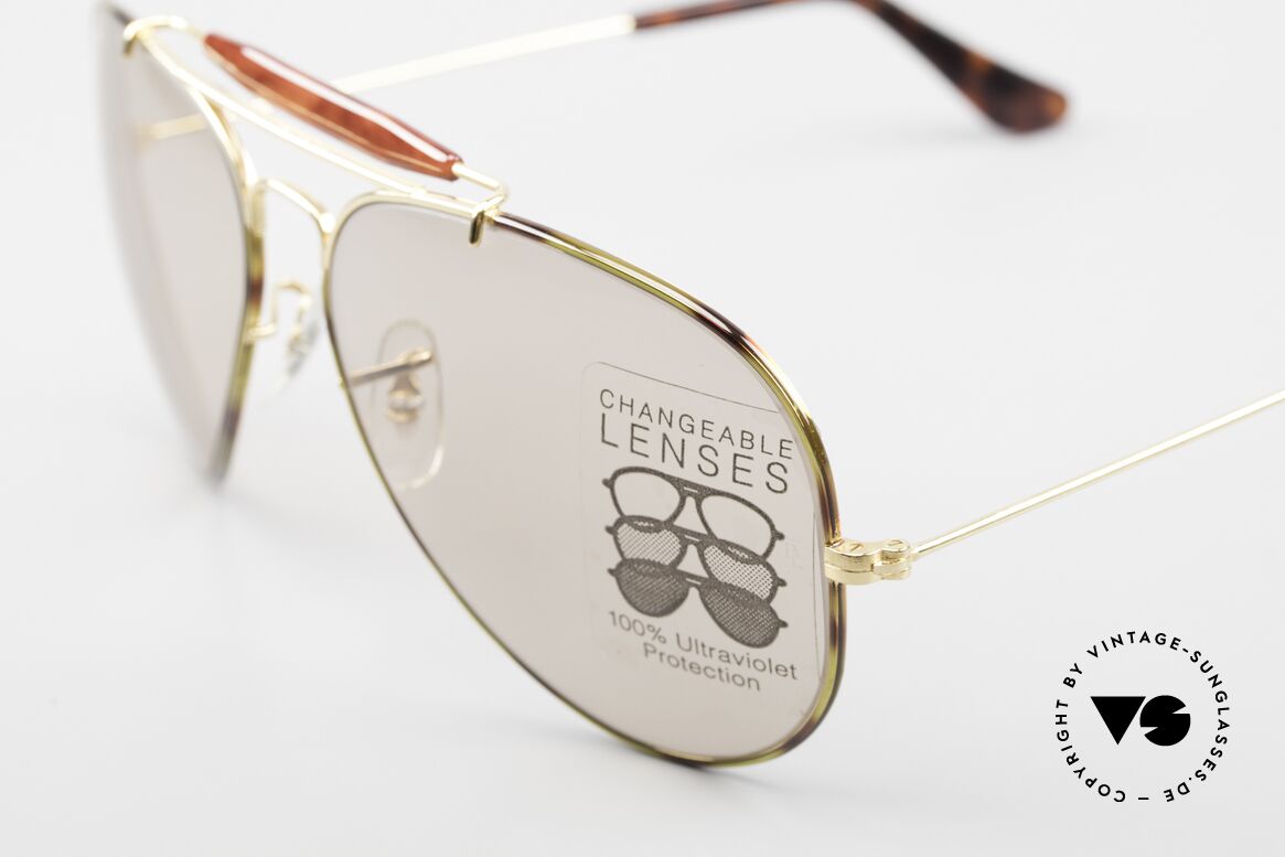 Ray Ban Outdoorsman II Tortuga Changeable Brown USA, changeable lenses darken automatically in the sun, Made for Men