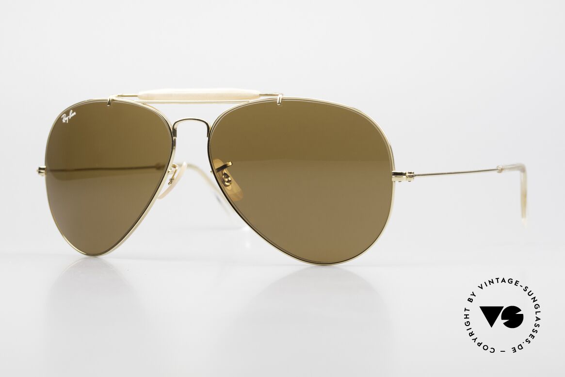 Ray Ban Outdoorsman II B&L USA 80's Aviator B15, USA Outdoorsman II with rare B&L B15 brown lens, Made for Men