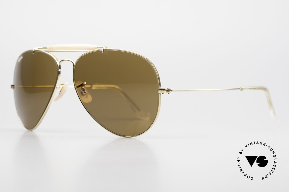 Ray Ban Outdoorsman II B&L USA 80's Aviator B15, made in the 70's and 80's by Bausch&Lomb, U.S.A., Made for Men