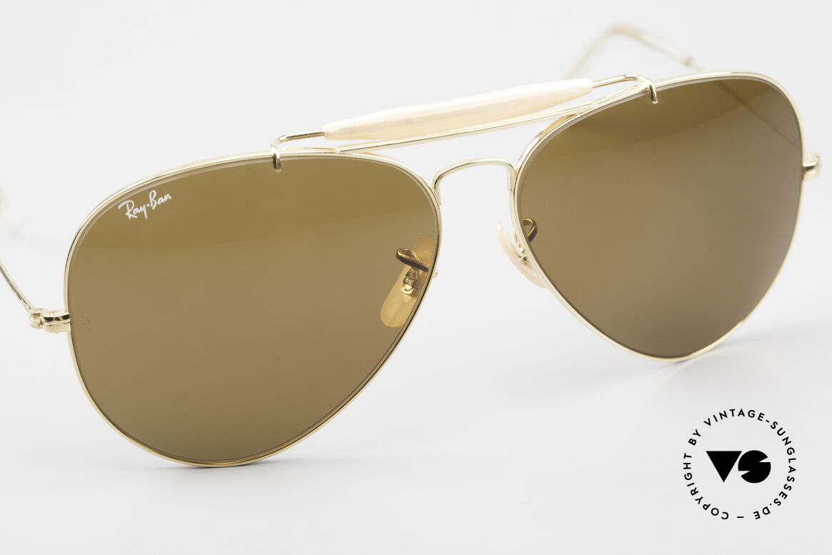 Ray Ban Outdoorsman II B&L USA 80's Aviator B15, NO RETRO shades, but an old original in 62/14 size, Made for Men