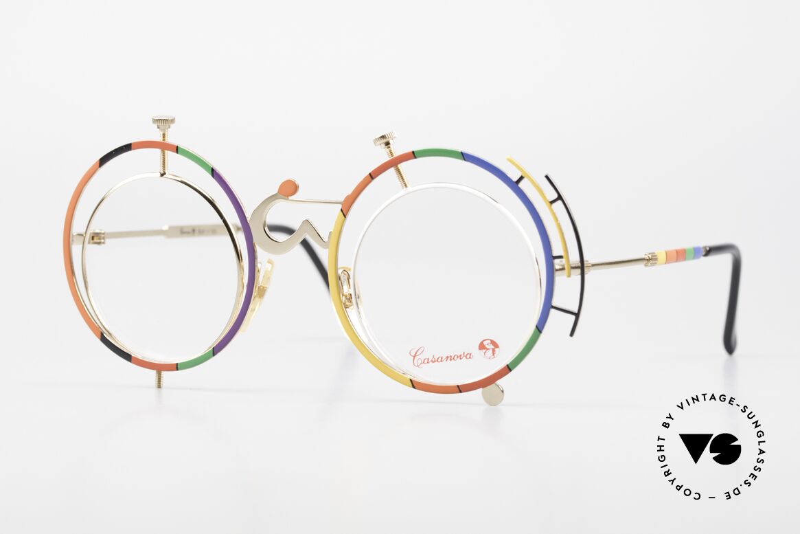Casanova SC3 Simbolismo Standstill of time, vintage 'art glasses' by Casanova from the mid. 1980's, Made for Men and Women