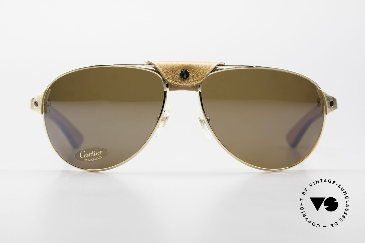 Cartier Santos Dumont Polarized Wood And Leather, named after the aviation pioneer A. Santos Dumont, Made for Men